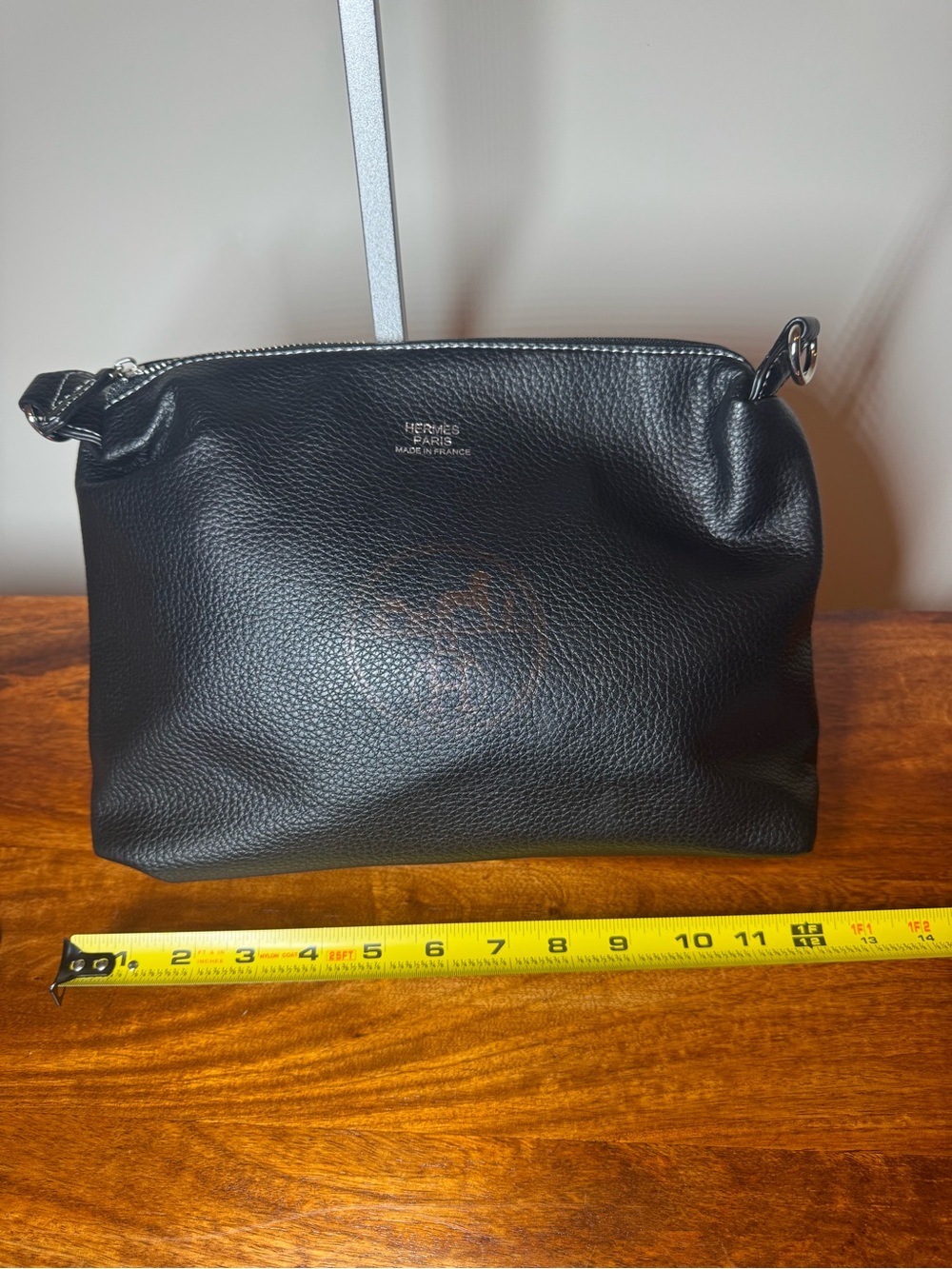 Black Leather Crossbody Bag. No Brand. Brand New.